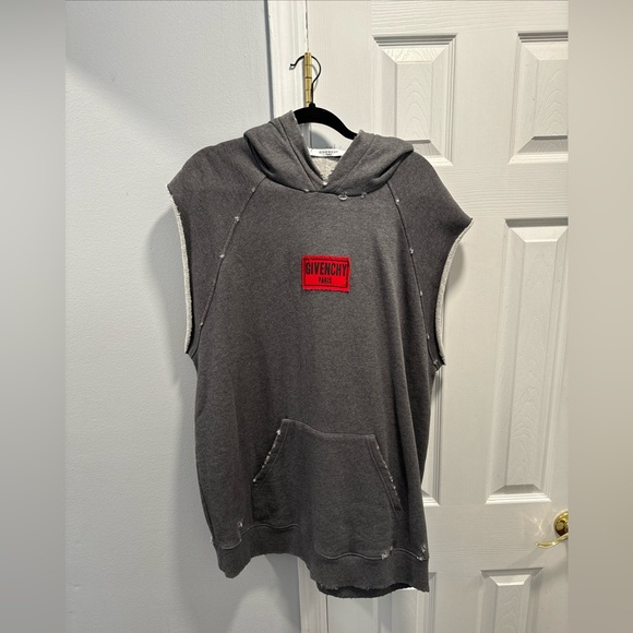 Givenchy Sleeves Gray Hoodie XXL Mens - Picture 1 of 9